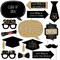 Big Dot of Happiness Gold Graduation Party - 2026 Grad Photo Booth Props Kit - 20 Count